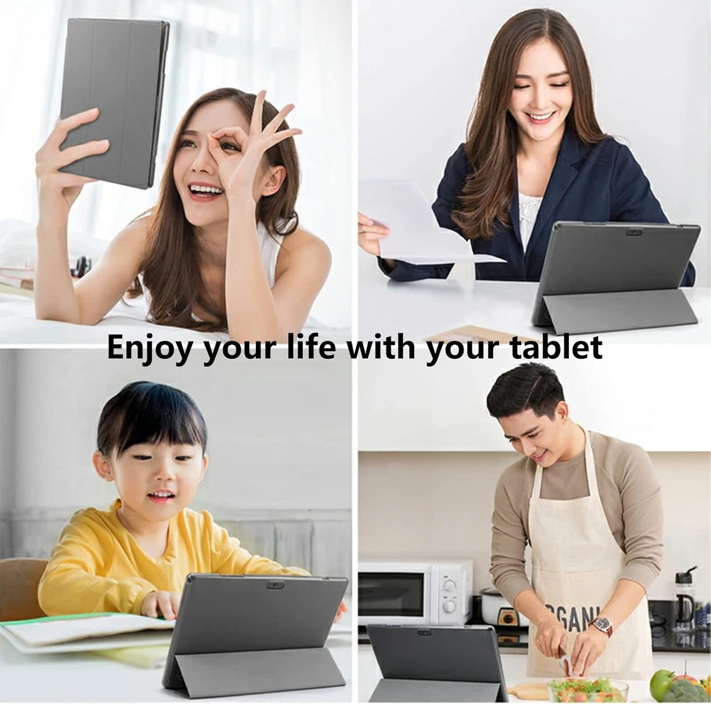 Tableta de 10 pulgadas Android 15 Tablets con estuche Stylus 8GB RA...