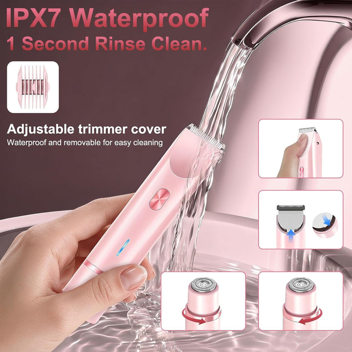 Debark Recortadora de bikini 2 en 1 para mujer, maquinilla de afeit...