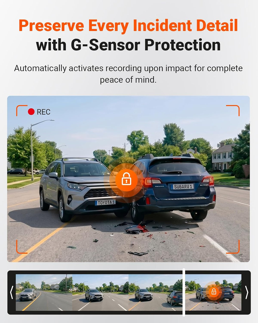 Vantrue Cámara de tablero S1 Pro de 60 fps delantera y trasera