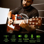 Xvive Sistema inalámbrico de guitarra acústica U8 2.4GHz transmisor y receptor