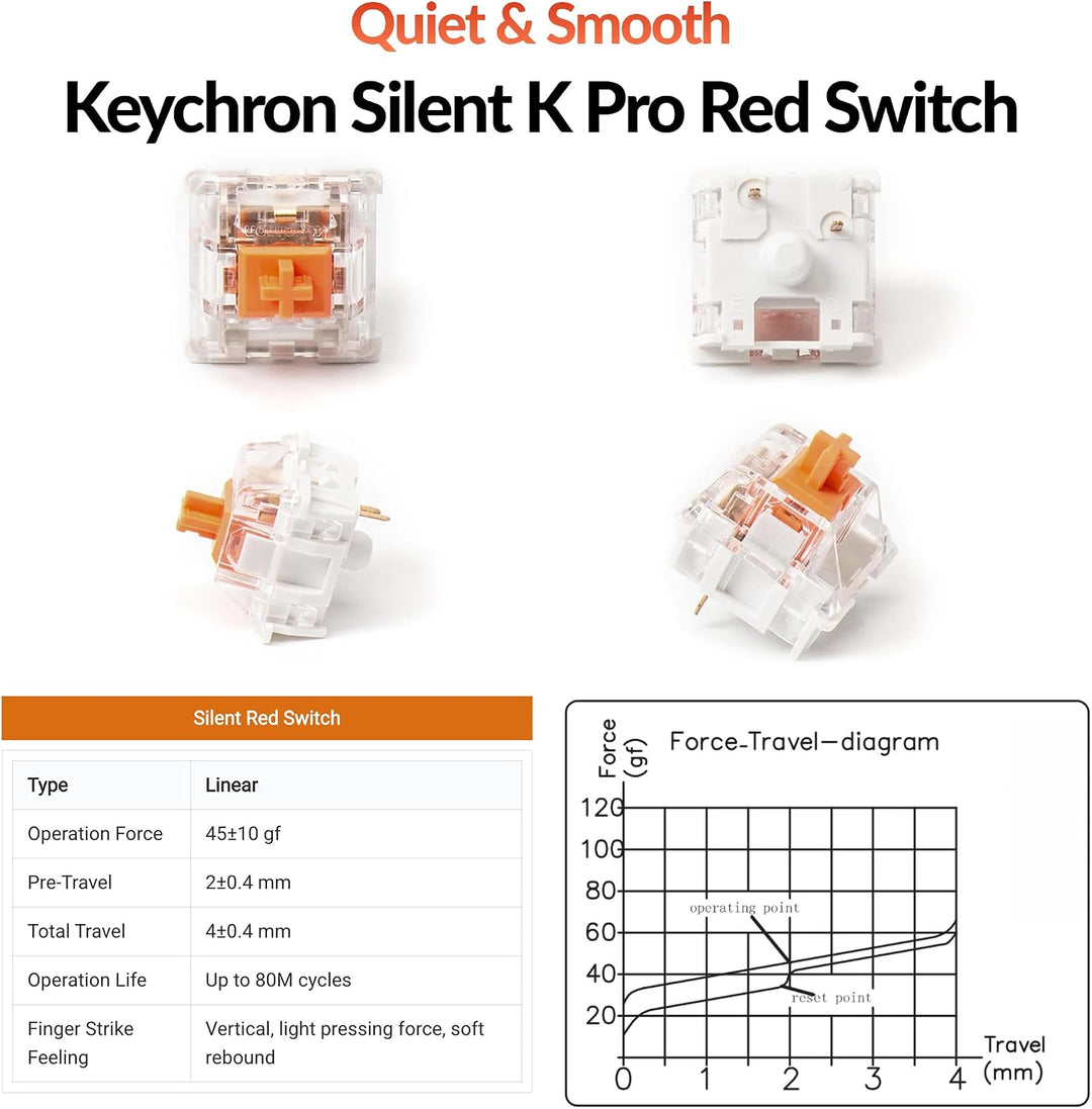 Teclado mecánico inalámbrico Bluetooth Keychron K10 de tamaño compl...