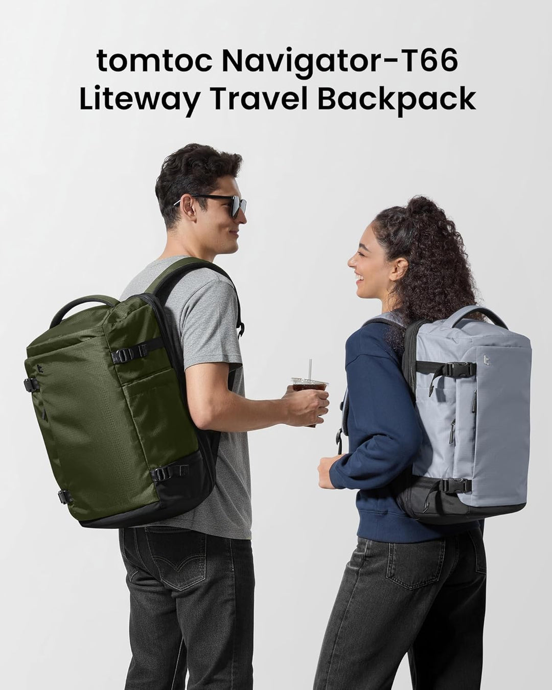 Mochila de viaje tomtoc, equipaje de mano aprobado para vuelos y co...