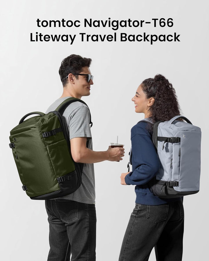 Mochila de viaje tomtoc, equipaje de mano aprobado para vuelos y co...