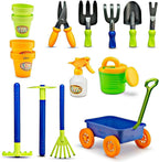 Dimple Garden Wagon & Tools Juego de juguetes, juego de jardinería para