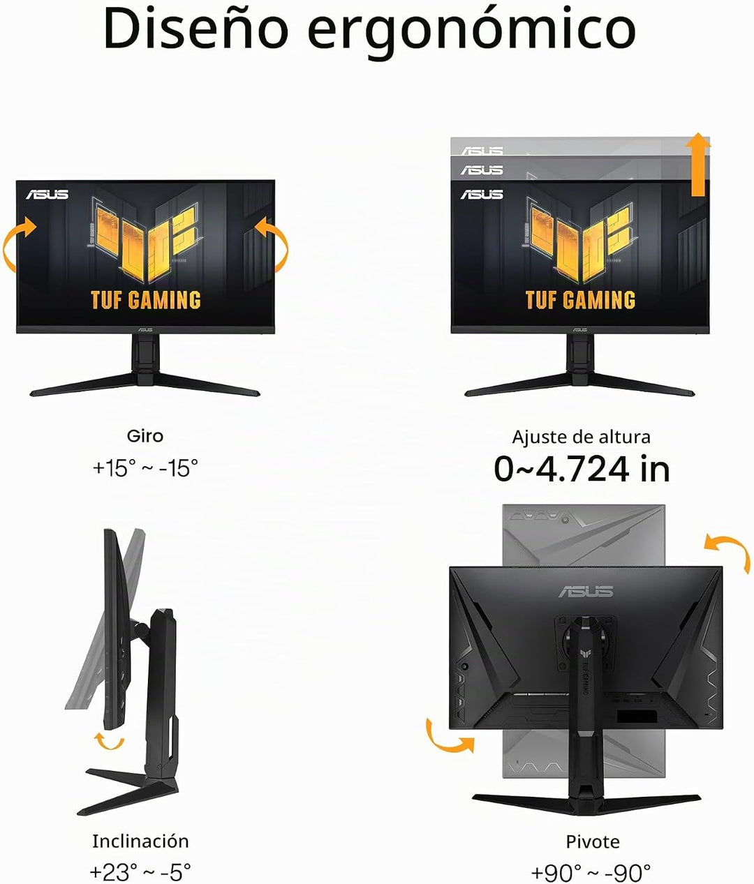 ASUS TUF Gaming Monitor 1080P de 27 pulgadas (VG279QL3A) - Full HD,...