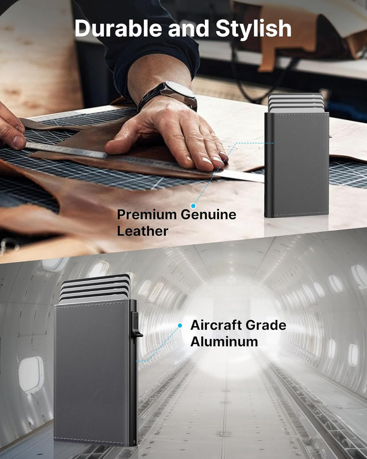 typecase Cartera inteligente para hombre, Gris (Deep Grey), Minimal...