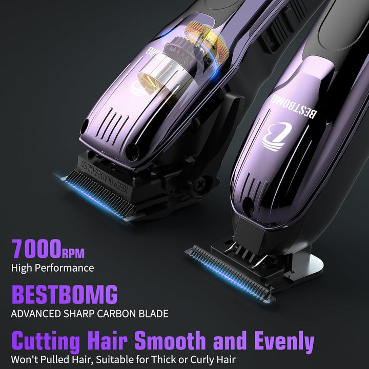 BESTBOMG® Cortadora de pelo profesional para hombres, juego de cort...