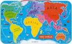 Rompecabezas magnético del mundo, versión en inglés