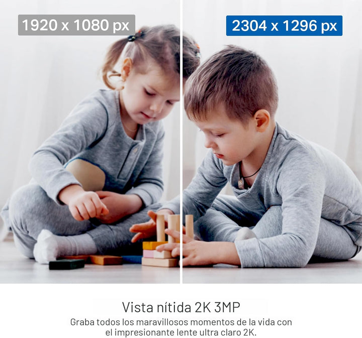Tapo TP-Link - Cámara de seguridad interior Pan\/Tilt de 2K para mo...