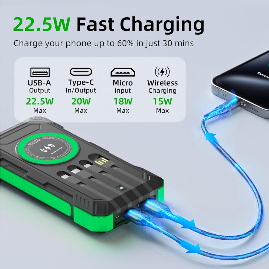 YOLOSKS Cargador Solar Power Bank 49800mAh Cargador de Teléfono Por...