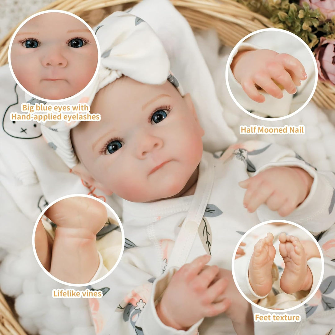 Muñecas de bebé Reborn realistas, de vinilo suave de 20 pulgadas, m...