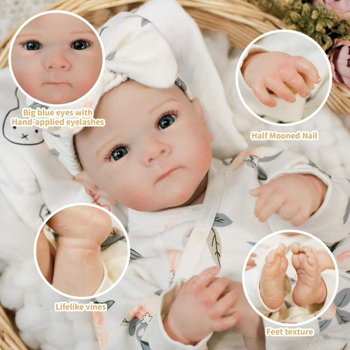 Muñecas de bebé Reborn realistas, de vinilo suave de 20 pulgadas, m...