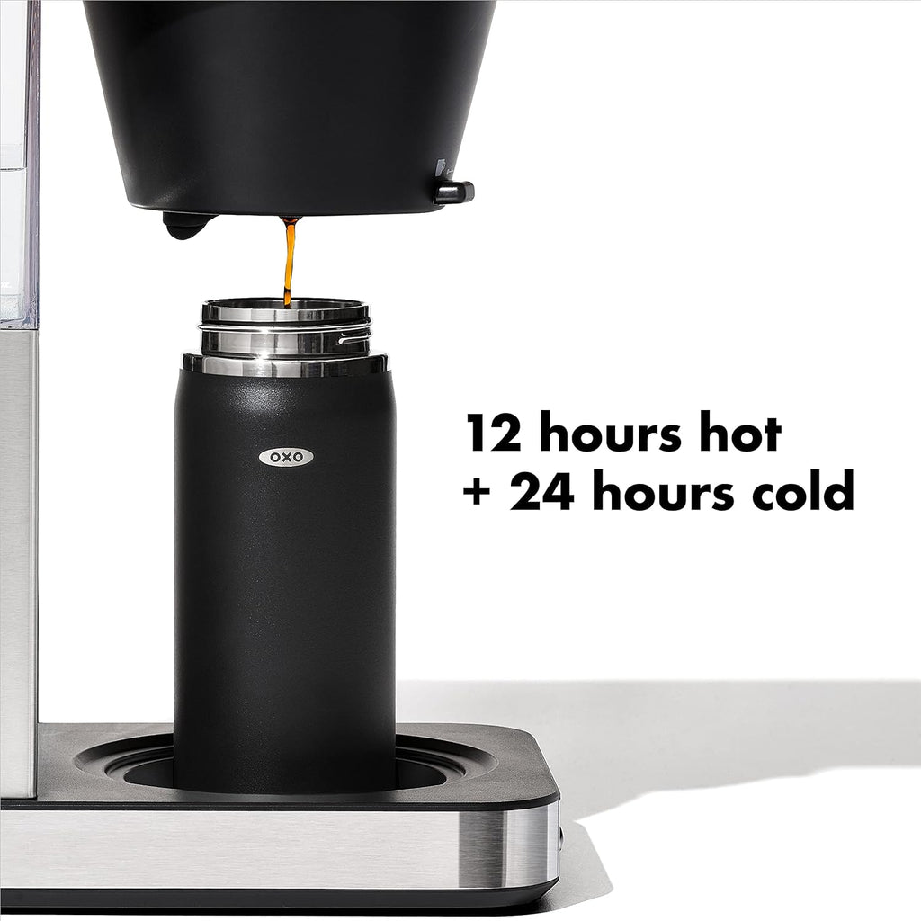OXO Good Grips Taza de café de viaje de 16 oz con tapa SimplyClean™ a prueba de fugas - Onyx