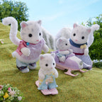 Sylvanian Families - 5814 Snow Leopard Family, juego con figura de animal, figuras de animales aterciopelados, leopardos, juguetes para niños de 3 años en adelante