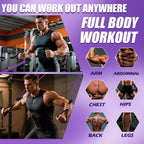 WHATAFIT Bandas de resistencia, bandas de ejercicio, bandas de resistencia para entrenamiento, bandas de entrenamiento con asas para hombres y mujeres, entrenamiento de fuerza, equipo de gimnasio en