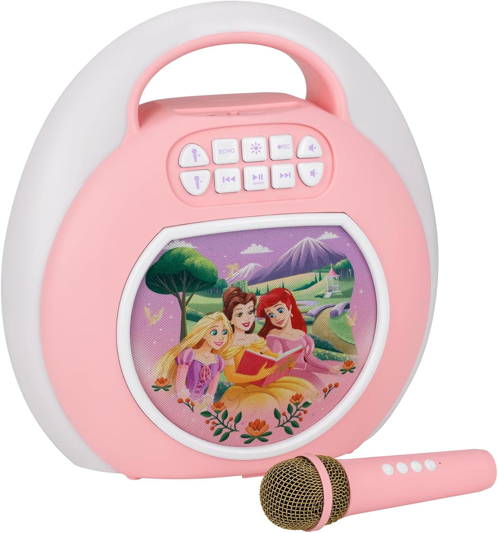 Disney Princess - Máquina de karaoke Bluetooth para niños con micrófono inalámbrico