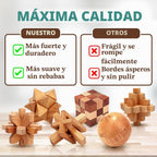 Rompecabezas de metal de madera, regalos de Pascua para niños y adolescentes, rompecabezas de cerebro desenredado de eslabones de hierro, juego de entrelazado, anillo chino, juguete mágico para recuerdos de fiesta, niños y adultos, desafío paquete de 32
