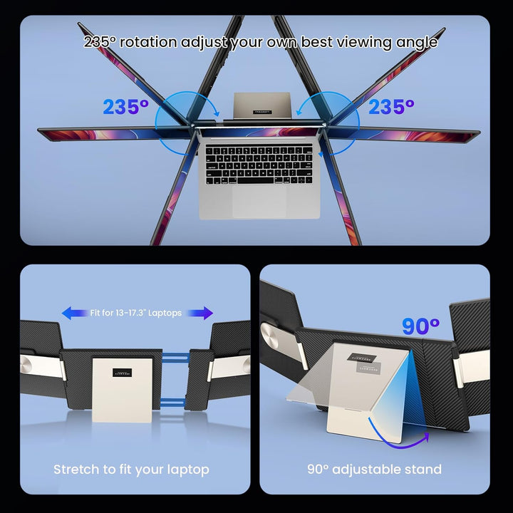 Extensor de pantalla para computadora portátil de 15,6", extensor d...