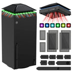 MENEEA Ventilador Enfriador a prueba de polvo para consola Xbox Series X con luz multicolor