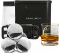 Berlinzo - Molde para hacer bolas de hielo, 2 esferas de whisky transparentes de 2.4 pulgadas, no eléctrico