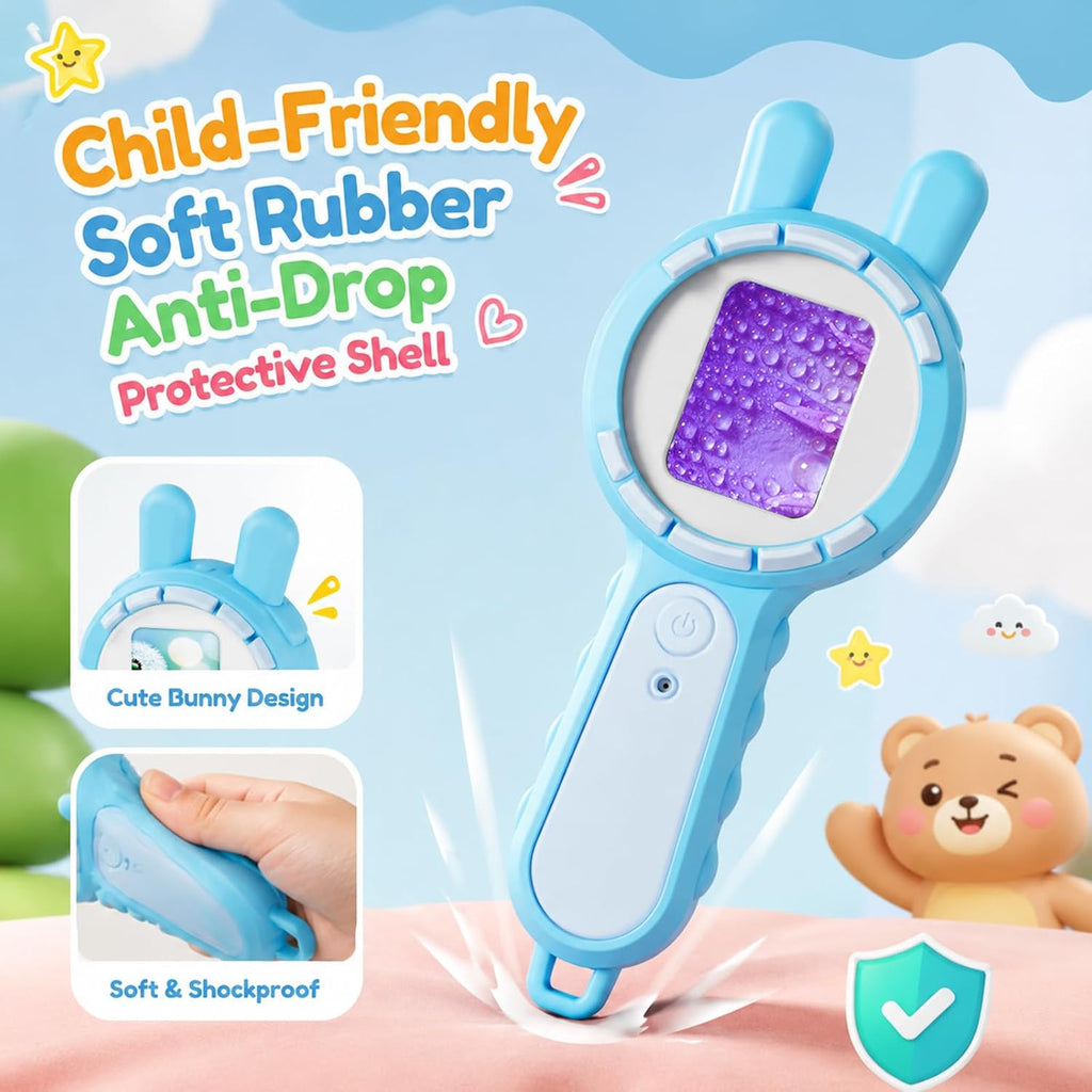 Lupa de enfoque automático de microscopio para niños, juguetes de