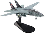 Escala 1:100 F-14 Tomcat Modelo de fundición a presión Santa Cats Christmas F-14B Tomcat Cazas-Bombarderos de VF-103 Jolly Rogers Modelos de aviones metálicos para colección o regalo