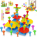 Juego de 73 piezas de juguetes apilables de construcción para niños de 3 a 6 años de edad, juguete educativo STEM para el desarrollo cerebral, juguetes sensoriales Montessori, mejora de varios juegos de cuerdas de plástico de espuma