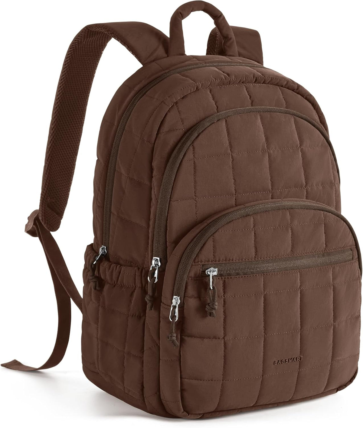 BAGSMART - Mochila de viaje para mujer, mochila universitaria para laptop, Mediana, Chocolate