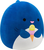 Squishmallows Original 24in Mav Blue Shark Holding Ice Cream – Official Jazwares Plush (Jumbo)