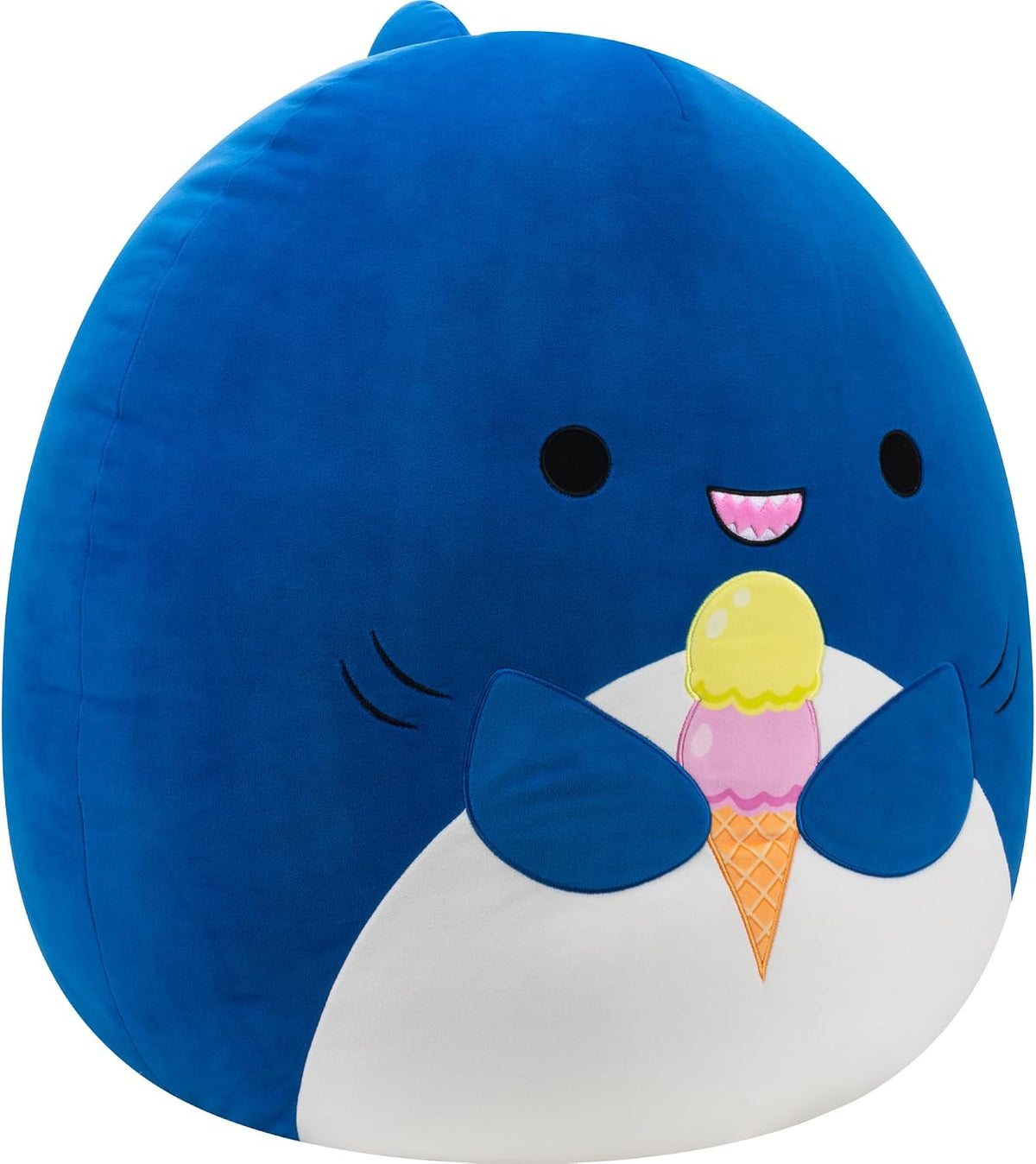 Squishmallows Original 24in Mav Blue Shark Holding Ice Cream – Official Jazwares Plush (Jumbo)
