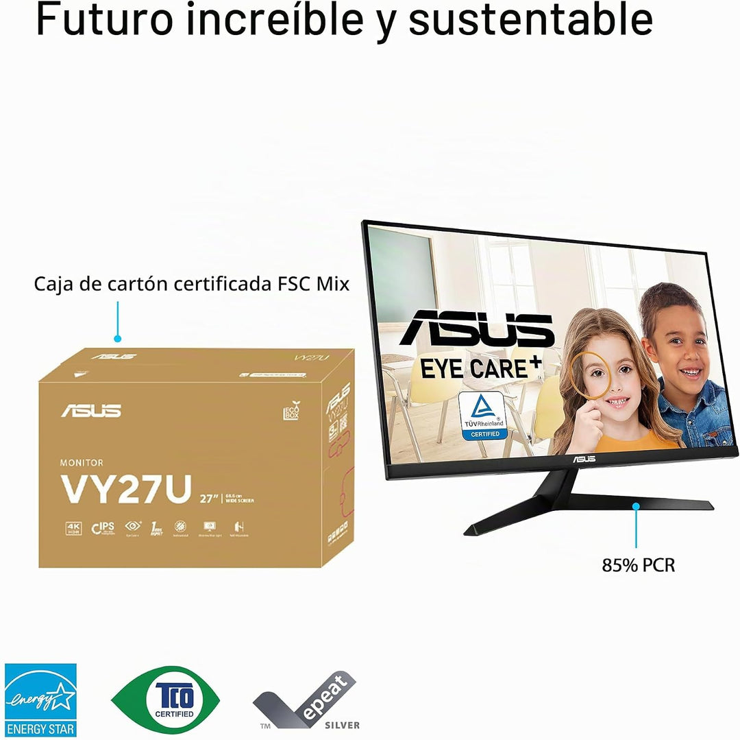 ASUS 27\u201D 4K Monitor de cuidado ocular (VY27UQ) - UHD (3840 x 2...