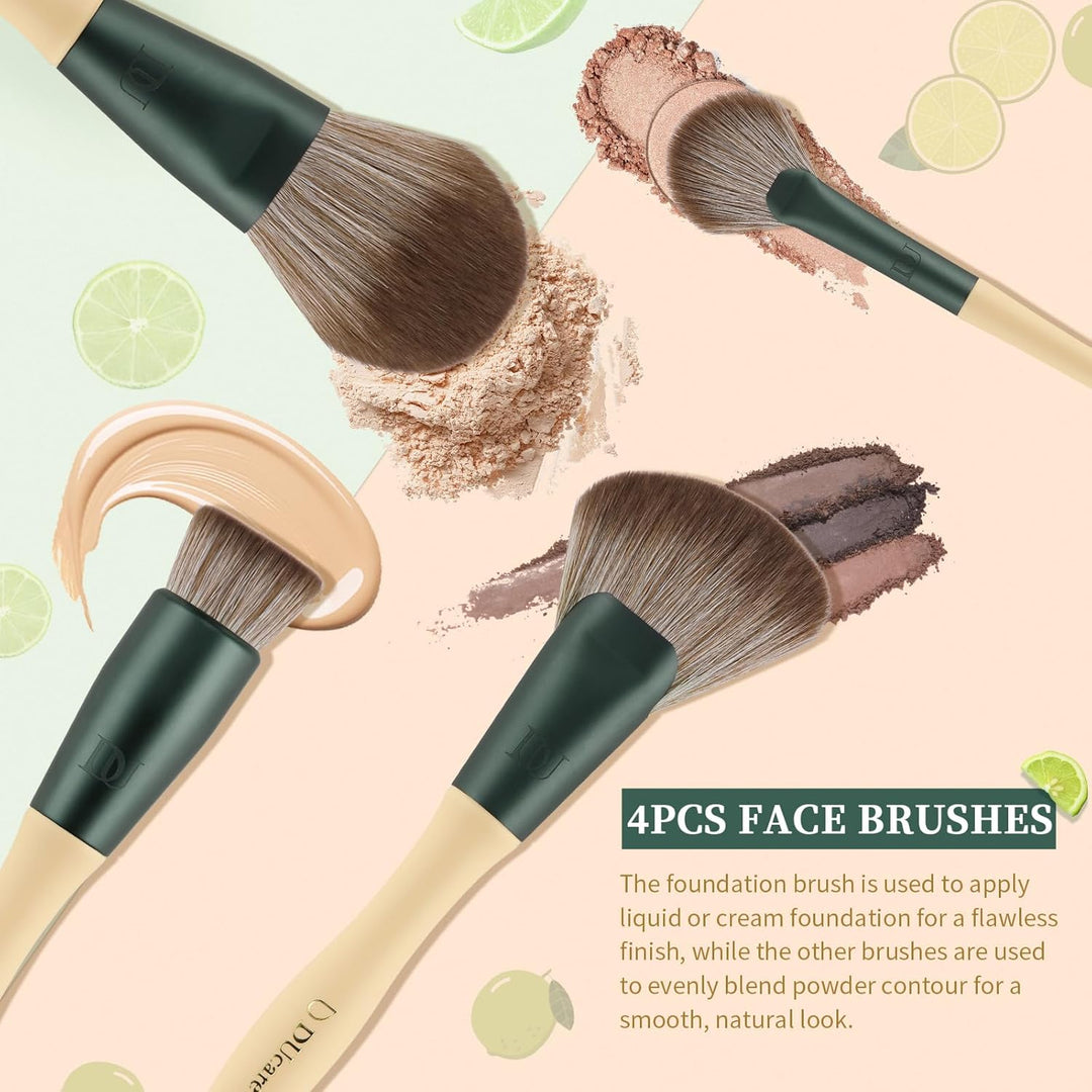 DUcare Juego de regalo de maquillaje, 18 piezas, con 14 brochas de...