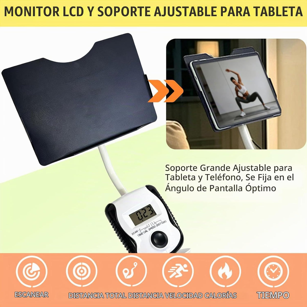Bicicleta estática estática plegable magnética reclinada
