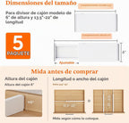 Lifewit Divisores de cajones mejorados de 6 pulgadas de alto