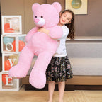 Oso de peluche grande de 43 pulgadas con corazón de amor, rosa