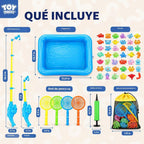 TOY Life Juego de pesca magnético para niños, juguete de bañera y piscina