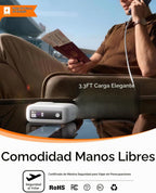 LISEN Mini cargador portátil 3 en 1 para iPhone 18 Pro/Pro Max/Duo, cable, 7000 mAh, Blanco perla