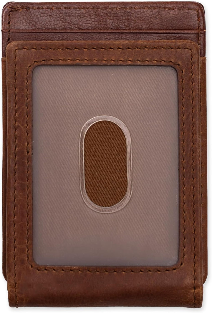 Columbia Billetera de cuero para hombre con bolsillo frontal y tarj...