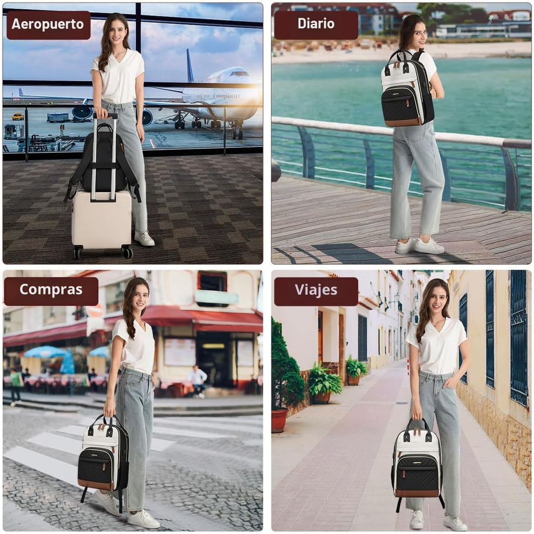 Mochila para laptop para mujer, mochila de viaje de trabajo de 15.6...