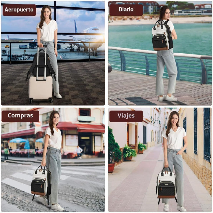 Mochila para laptop para mujer, mochila de viaje de trabajo de 15.6...