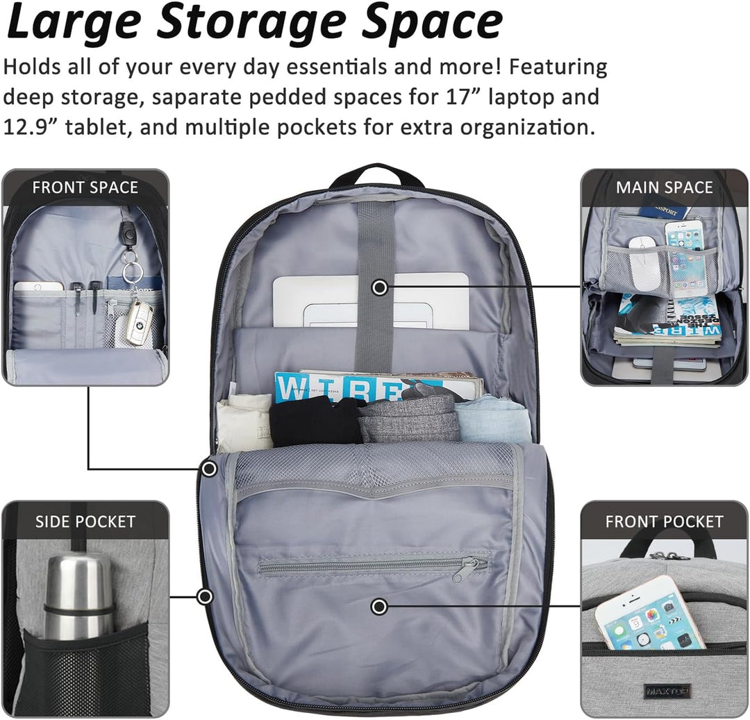MAXTOP Mochila de viaje para computadora portátil, mochilas de nego...