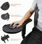 Alfombrilla de mouse ergonómica ajustable para silla, cierre de