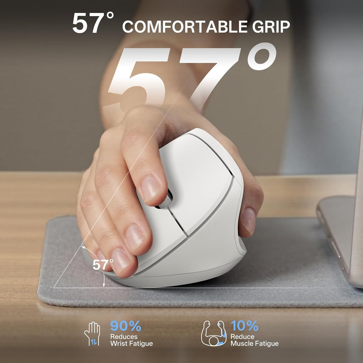 PHILIPS Ratón ergonómico - Ratón vertical con DPI ajustable de 800\...