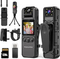 kaysunlink Cámara corporal con grabación de audio y video 1080P FHD Mini Policía Portátil Pequeña Cámara Personal Usable en el Cuerpo Videocámara de Acción Deportiva para Exteriores Grabadora de Video