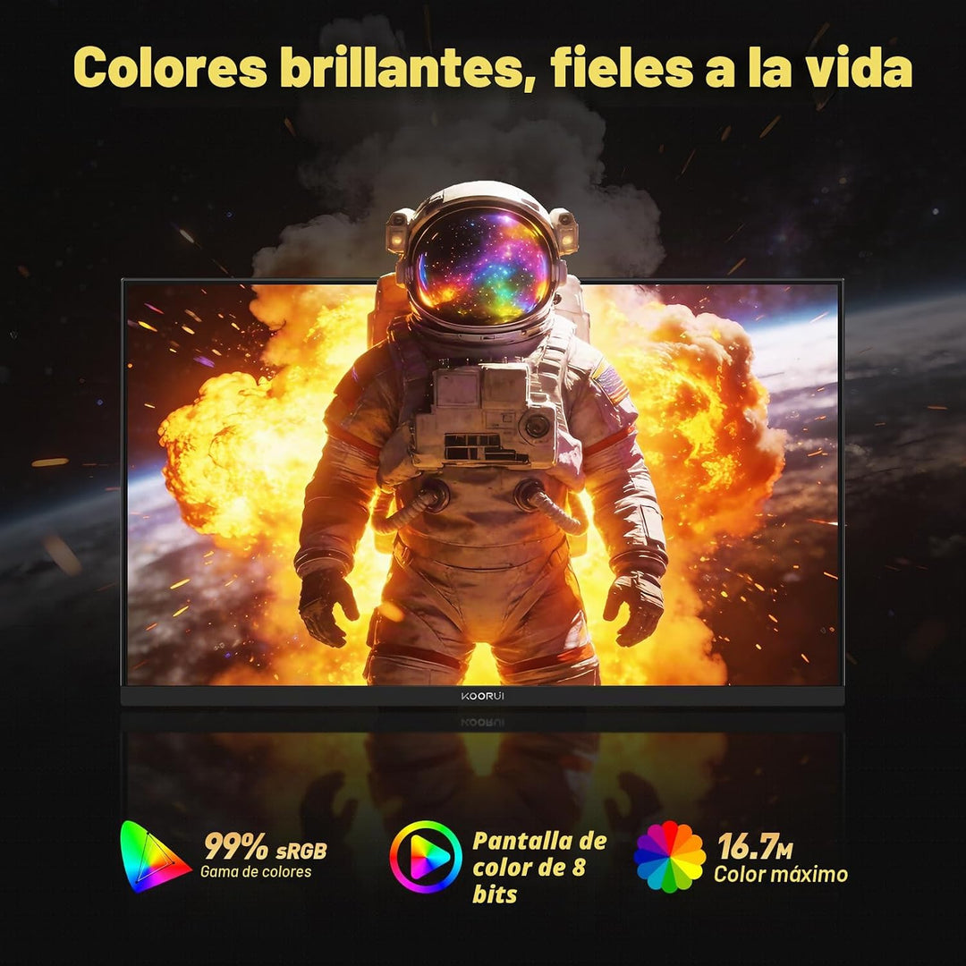 KOORUI Monitor de juegos de 24 pulgadas 144Hz Full HD 1920 x 1080p...