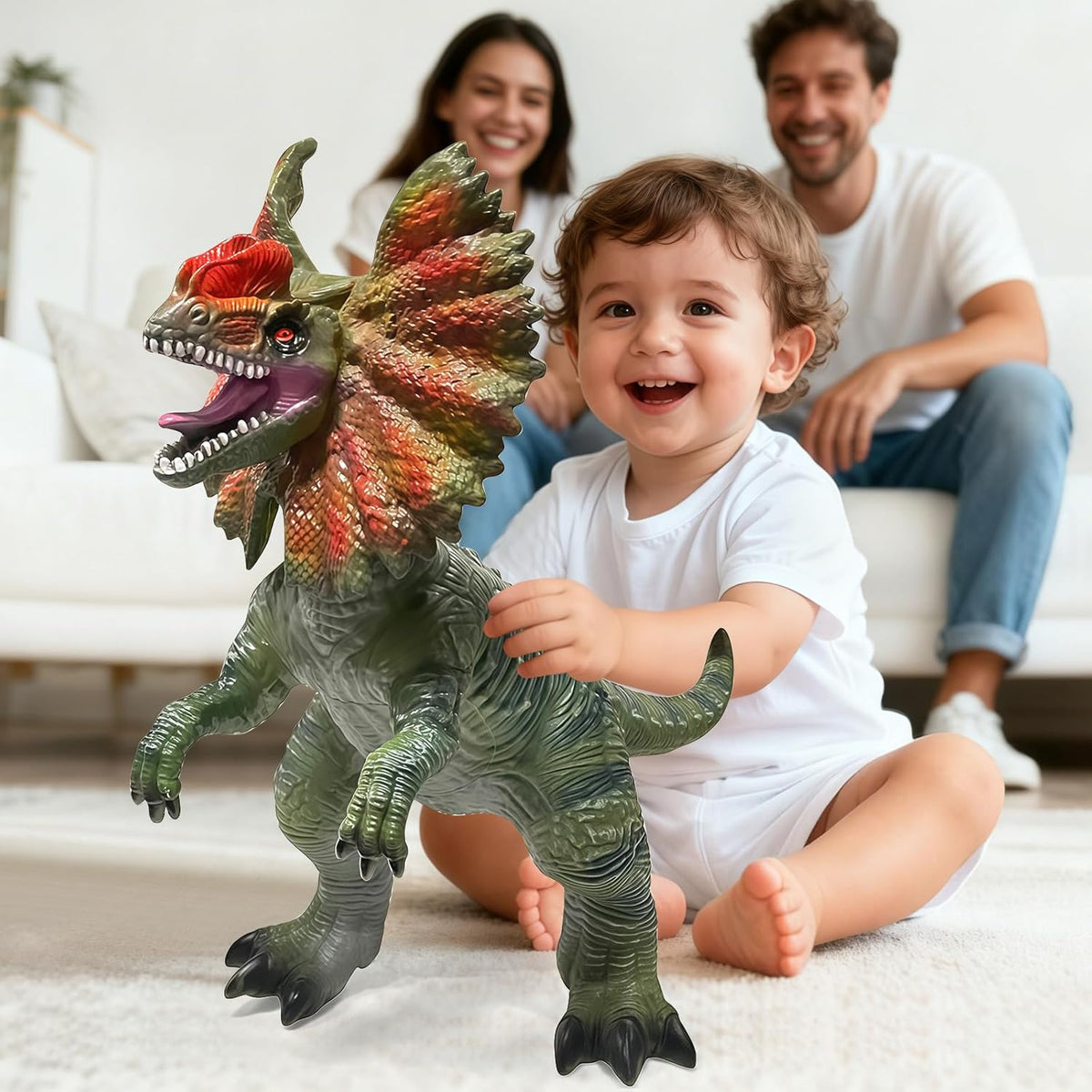 YONGJULE Juguetes grandes de dinosaurios Dilophosaurus de