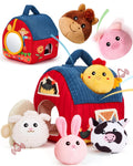hahaland Juguetes para bebé 6-12 meses - Animales de granja de peluche sorpresa