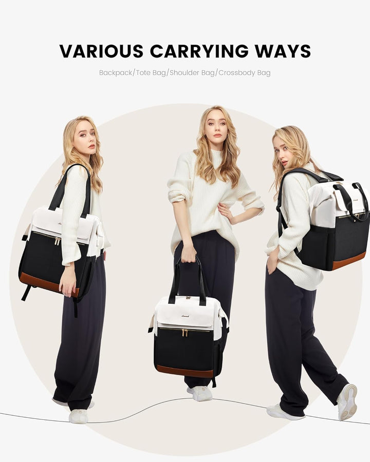 LOVEVOOK Mochila para Laptop para Mujeres, Mochila de Trabajo Conve...