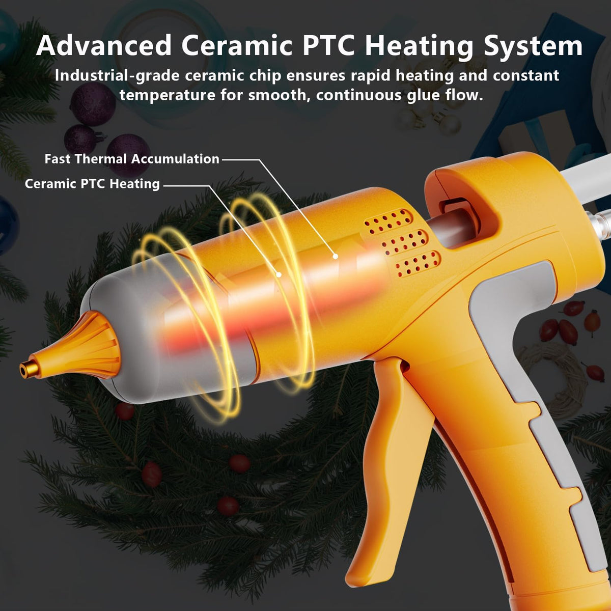 DTEZTECH Pistola de pegamento caliente inalámbrica compatible con batería