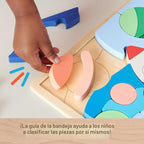 Fisher-Price Rompecabezas de bloques espaciales de madera para preescolar